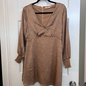 V-neck Long Sleeve Dress